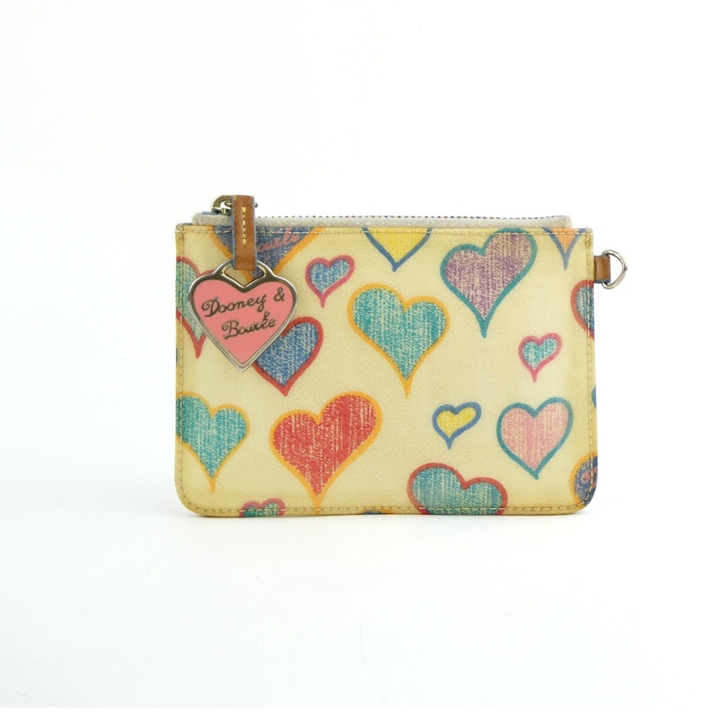 Dooney & Bourke Crayon Hearts Wristlet (no strap)